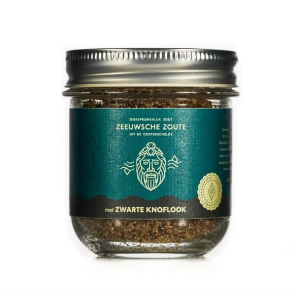 Zeeuwsche zoute glazen pot Zwarte knoflook